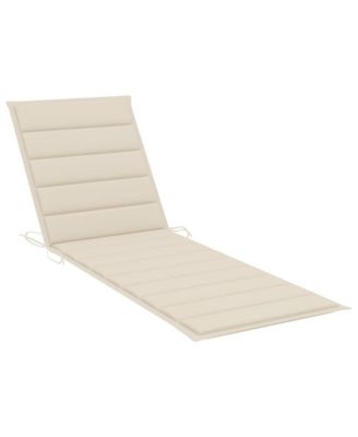  Table Beige Solid Acacia Wood Standard Foldable Sunlounger