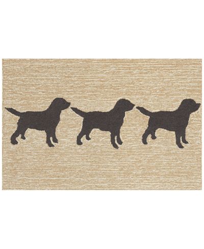 Liora Manne Front Porch Indoor/Outdoor Doggies Black Area Rug