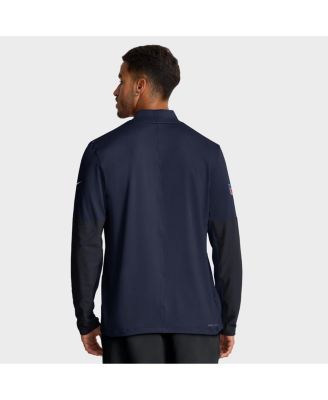 Men's College Navy Seattle Seahawks Sideline Dri-FIT Half-Zip Pullover Sweatshirt