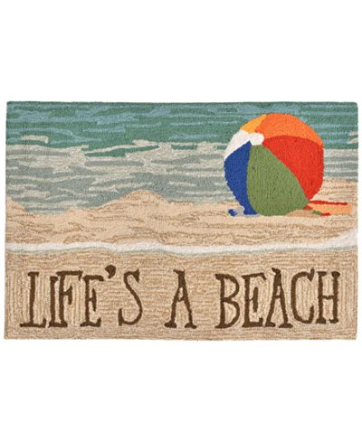 Liora Manne Front Porch Indoor/Outdoor Life's A Beach Sand Area Rug