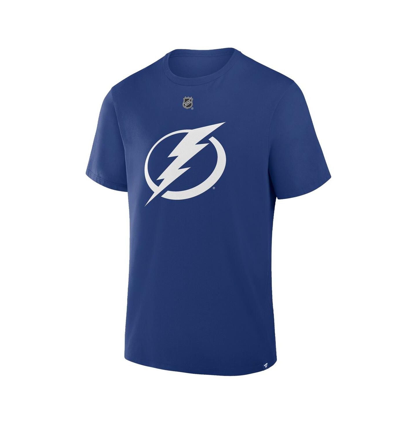 Мужская футболка Fanatics Brayden Point Blue Tampa Bay Lightning Authentic Stack Name & Number — фото 2
