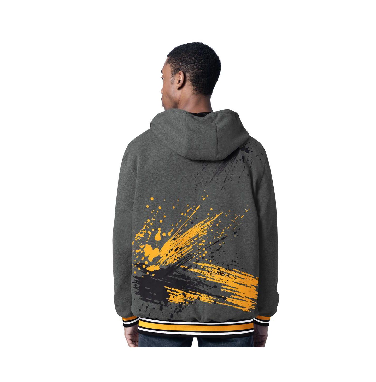 Мужская куртка G-III Sports by Carl Banks Black/Charcoal Pittsburgh Steelers Dual Threat Reversable Full-Zip Hooded — фото 3