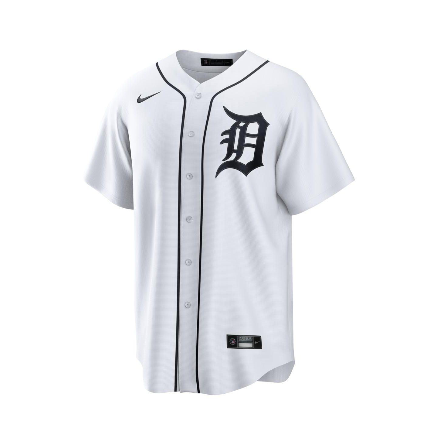 Мужской топ Nike White Detroit Tigers Home Replica Jersey — фото 2