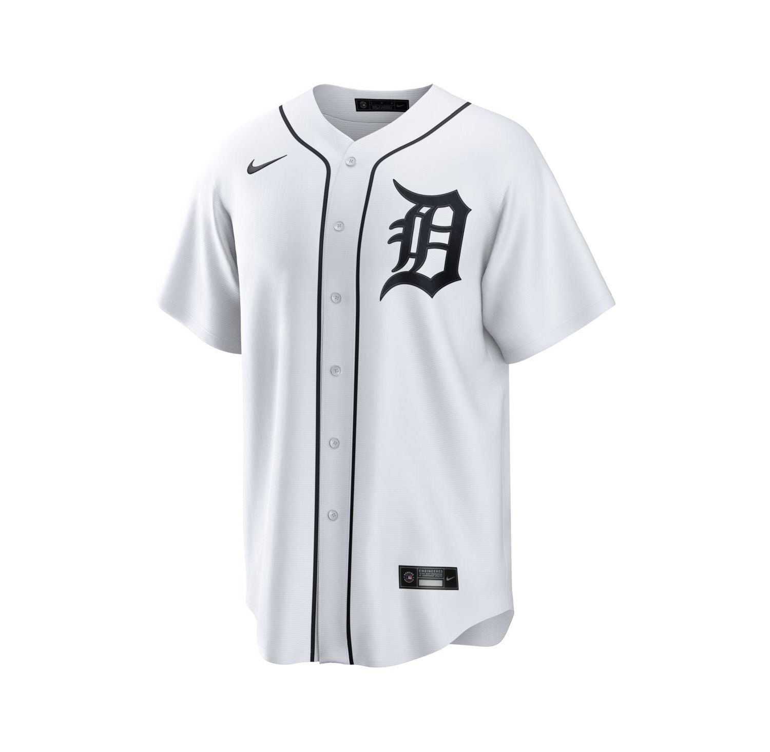 Men's White Detroit Tigers Home Replica Jersey