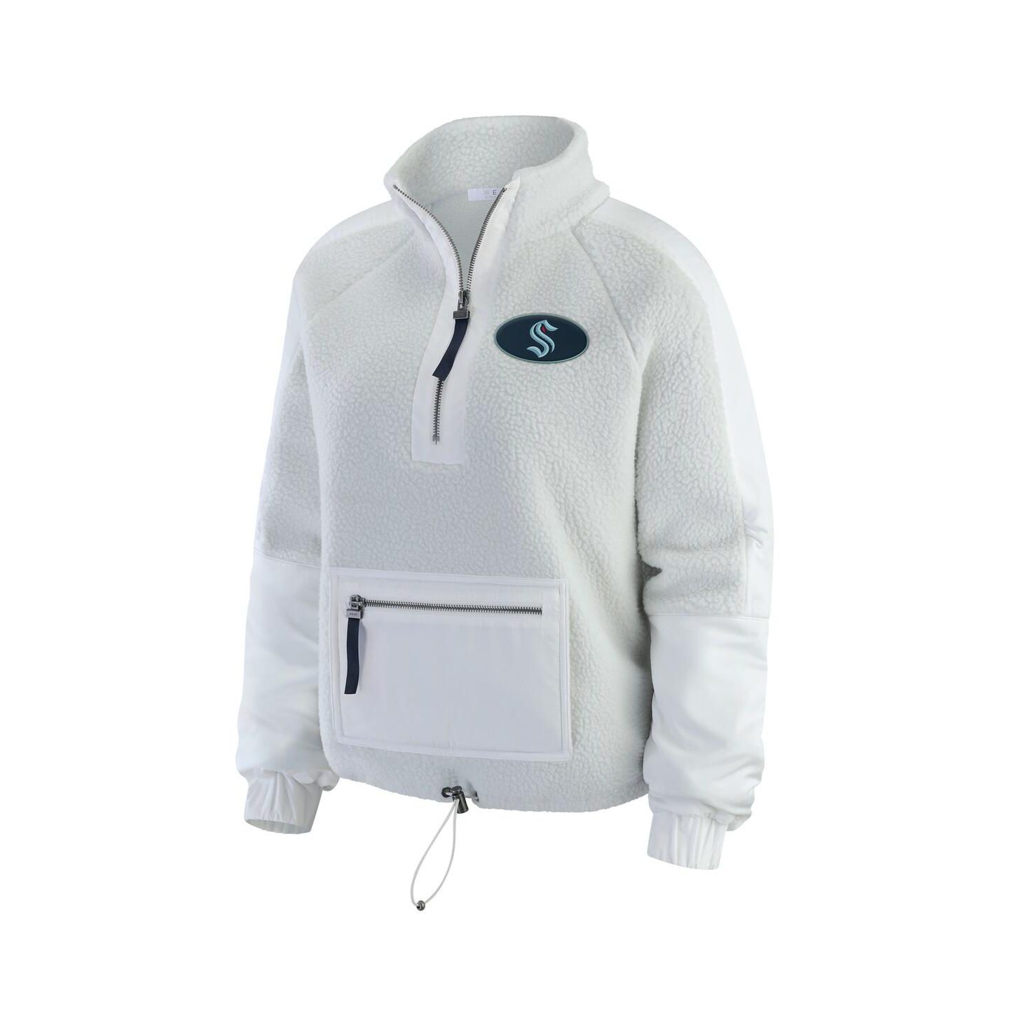 Женская куртка WEAR by Erin Andrews Gray Seattle Kraken Polar Fleece Quarter-Zip — фото 3