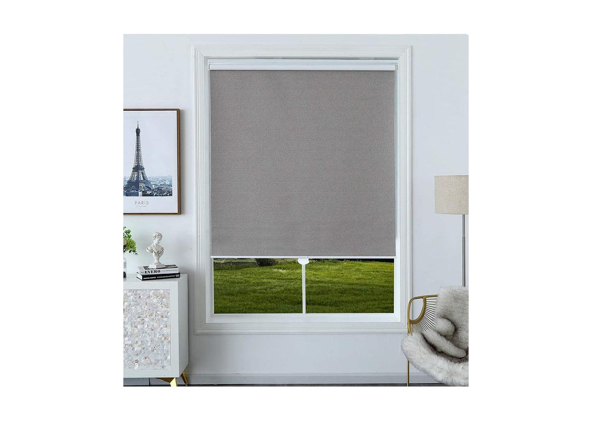 Shadisfy Polyester Hudson Blackout Roller Shade 35x72" Pepper