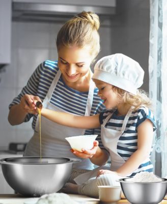 Stainless Steel 14-Pc. Mixing Bowls and Measuring Cups Set