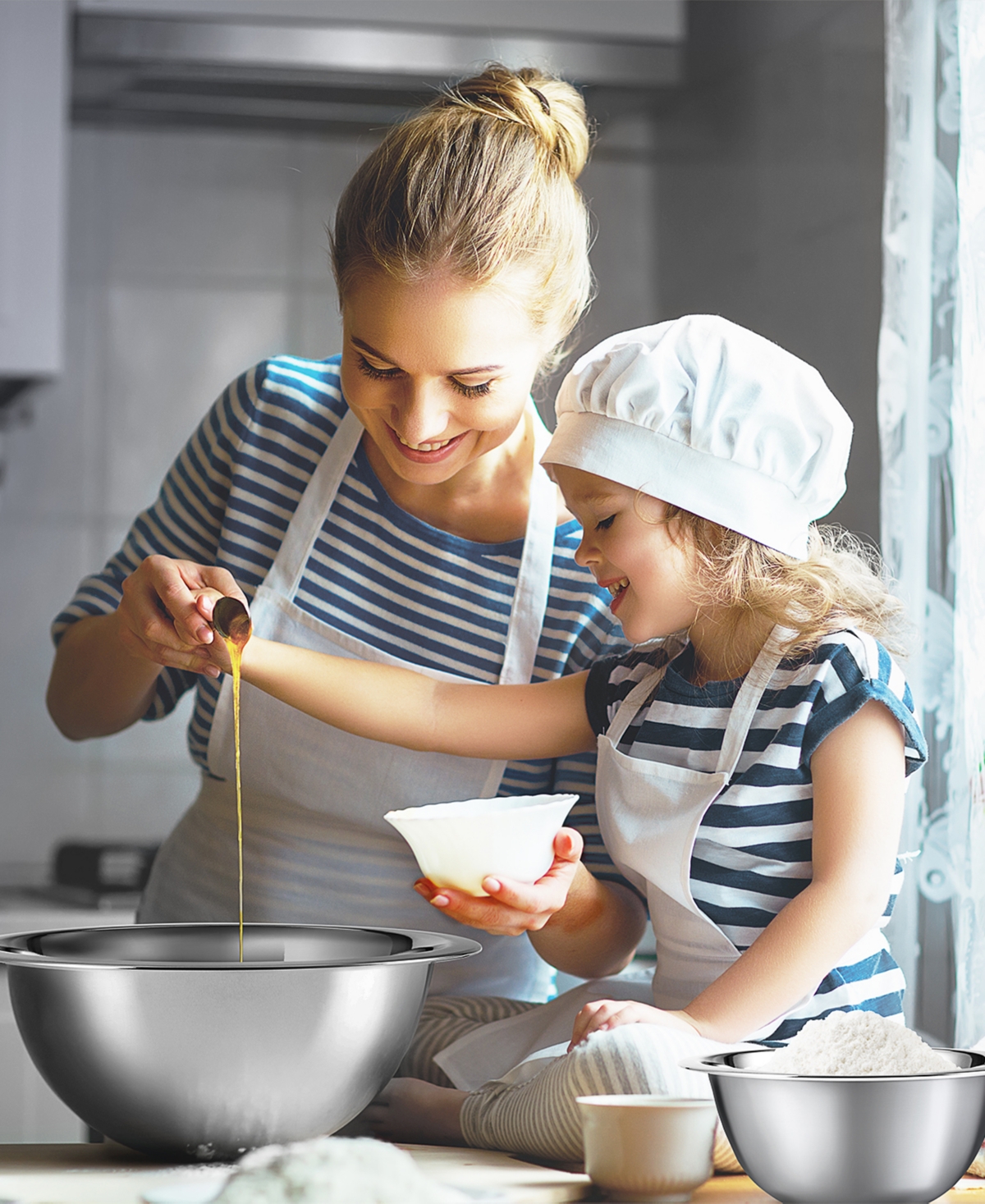 Nestl Stainless Steel 14-Pc. Mixing Bowls Measuring Cup Set