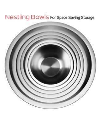 Stainless Steel 14-Pc. Mixing Bowls and Measuring Cups Set