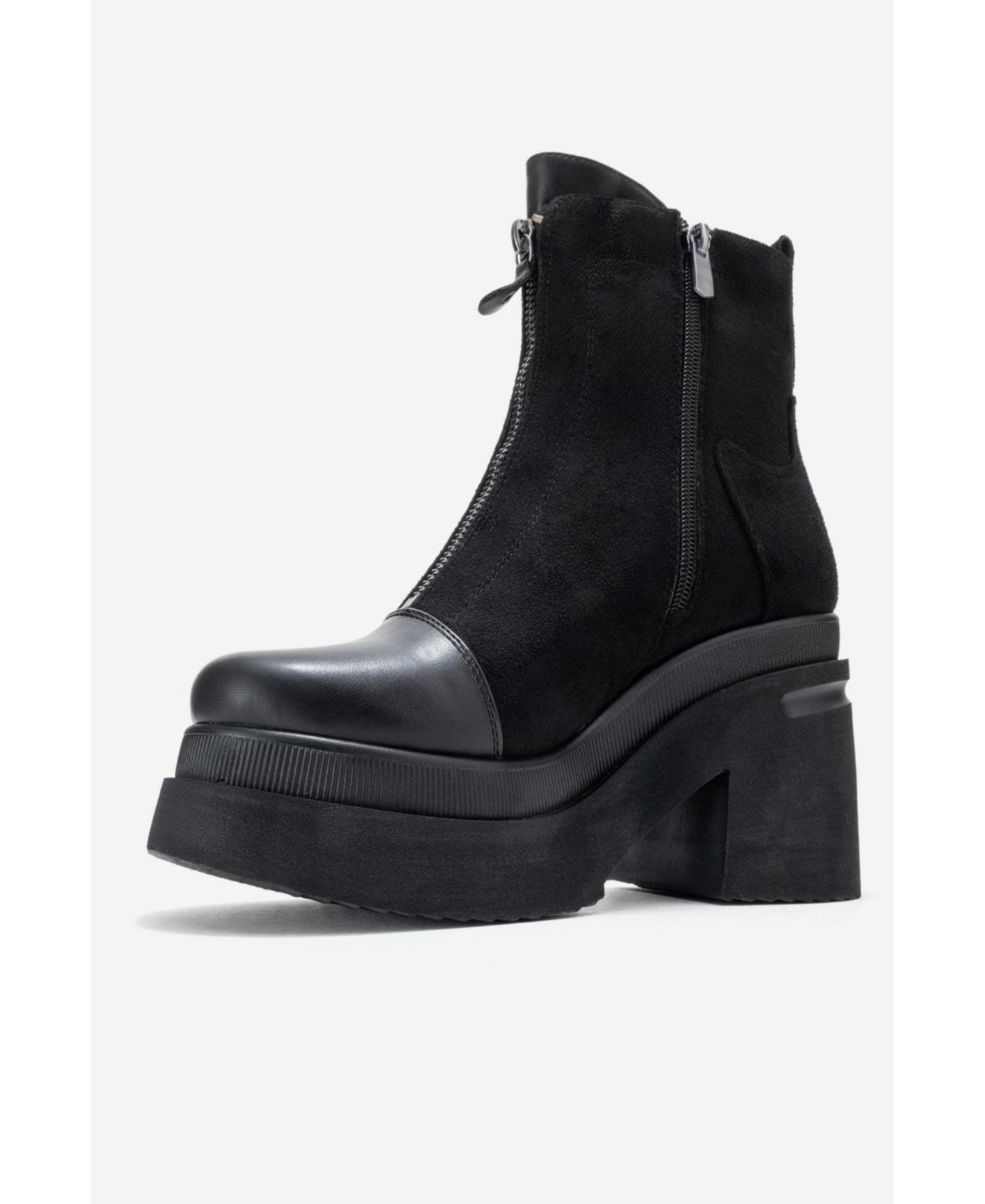 Женские ботинки Prologue Shoes Women Ardenne Platform Zip Boot, цвет: Чёрный замшевая искусственная кожа — фото 4