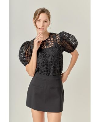 Women's Floral Texture Top