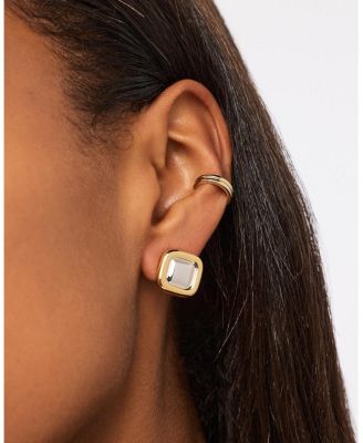 Stud Earrings - Clara Studs Two Tone