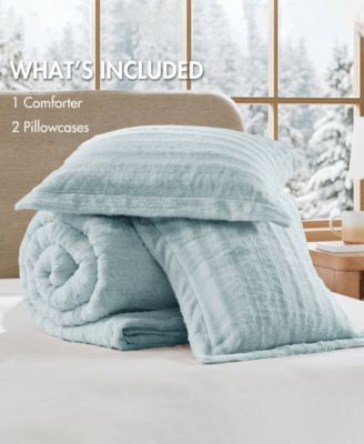Duke Reversible Faux Fur 3-Pc. Comforter Set, King/California King