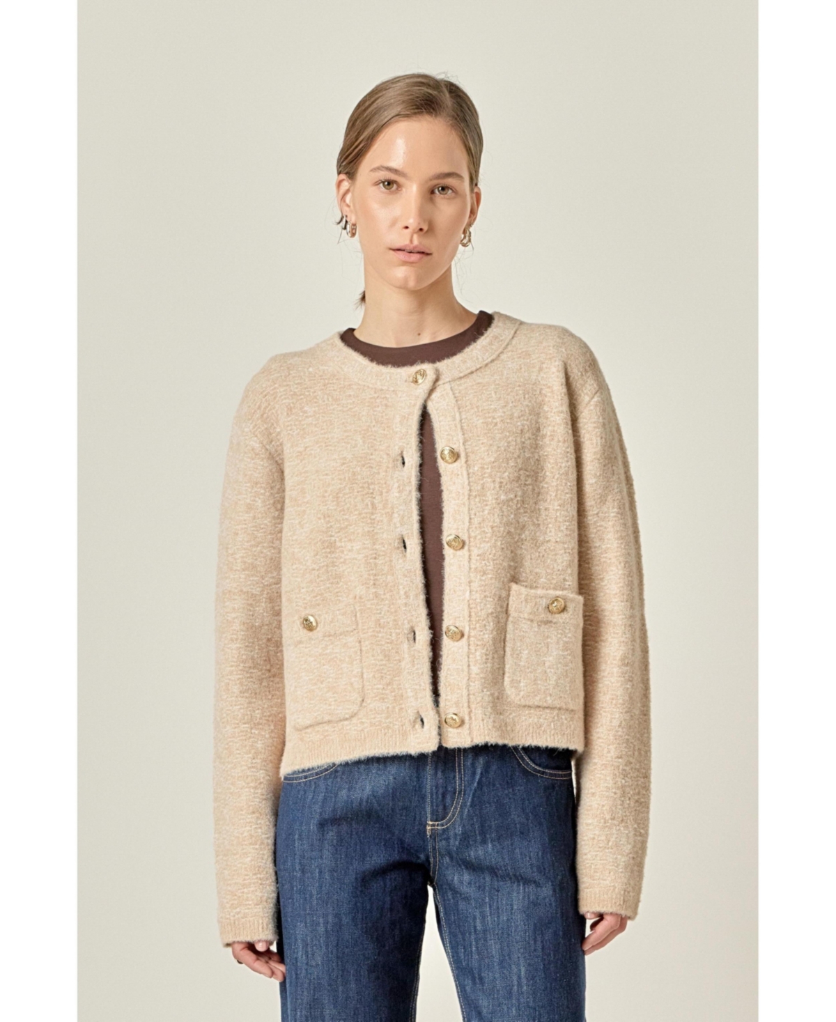 English Factory Women's Textured Cardigan