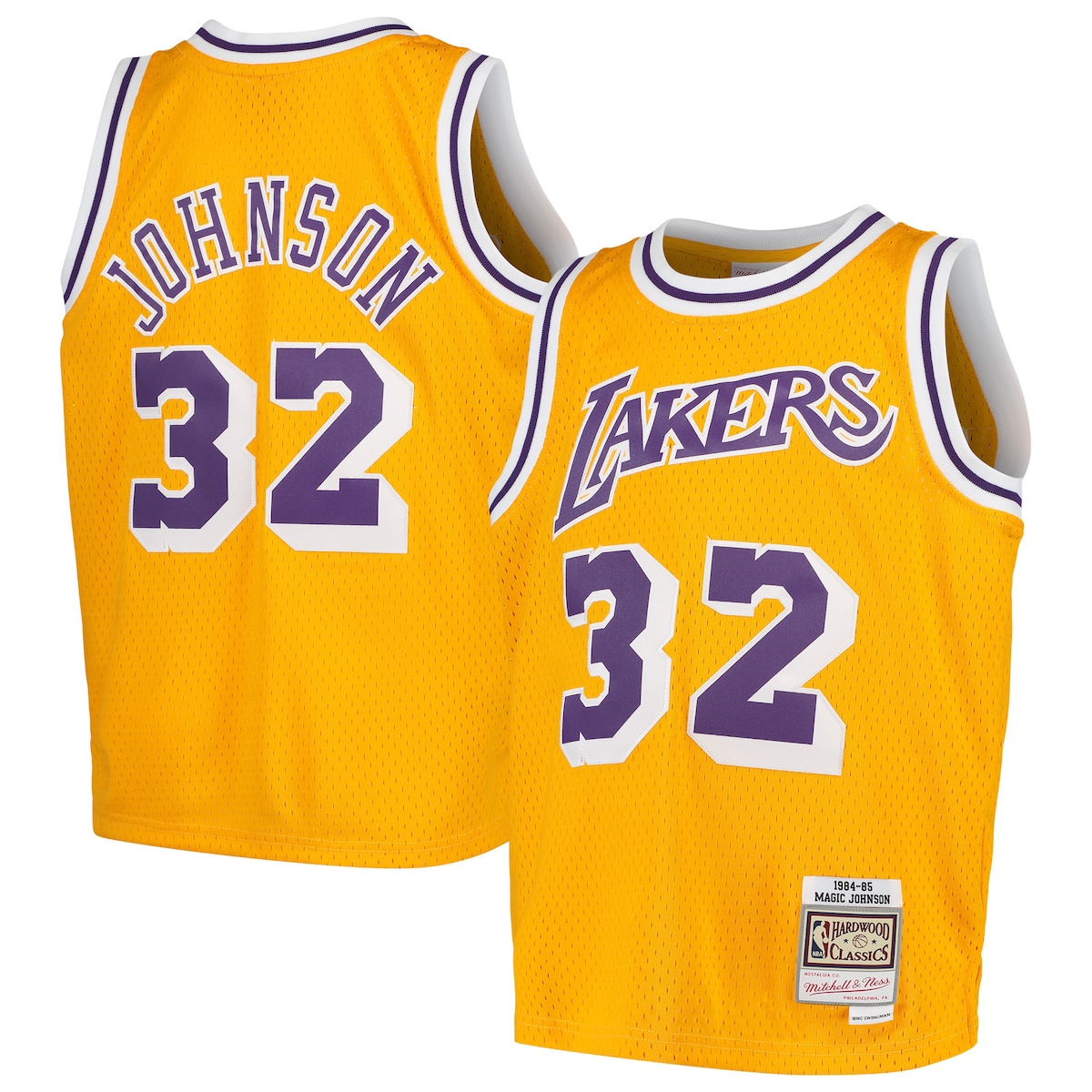 Mitchell & Ness Big Boys Magic Johnson Los Angeles Lakers Hardwood Classic Swingman Jersey