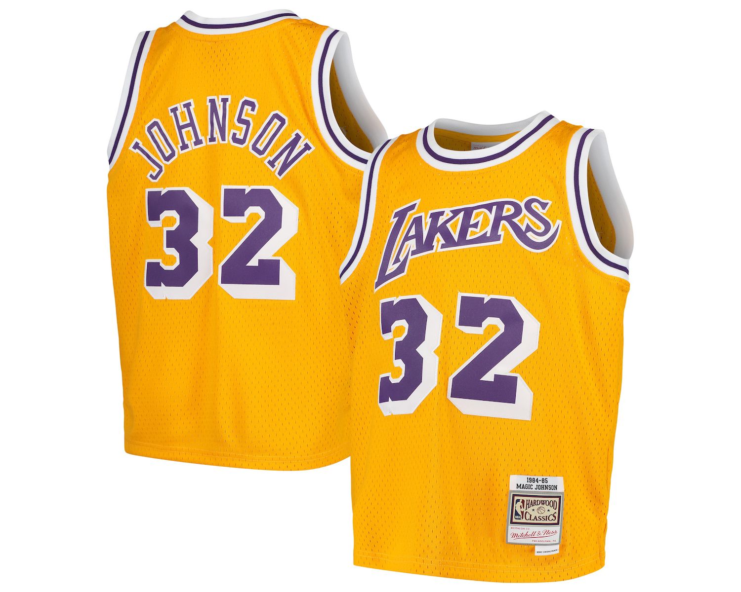 Big Boys Magic Johnson Los Angeles Lakers Hardwood Classic Swingman Jersey