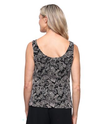 Women's Printed Jacket and Scoop Neck Tank Top, 2-Piece Set