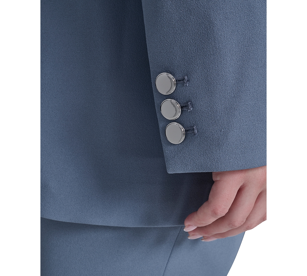 Calvin Klein Plus Scuba Crepe Notch Collar Jacket