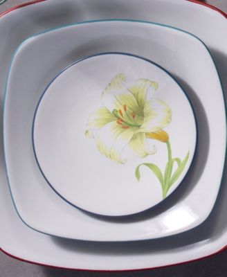 Set of 4 Colorwave Mini Floral Appetizer Plates