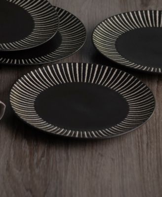 Set of 4 Colorwave Stripe Coupe Accent Plates