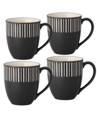 Set of 4 Colorwave Stripe Mugs