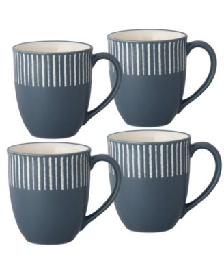 Set of 4 Colorwave Stripe Mugs