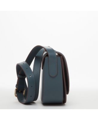 Small Leather Saddle Crossbody Bag