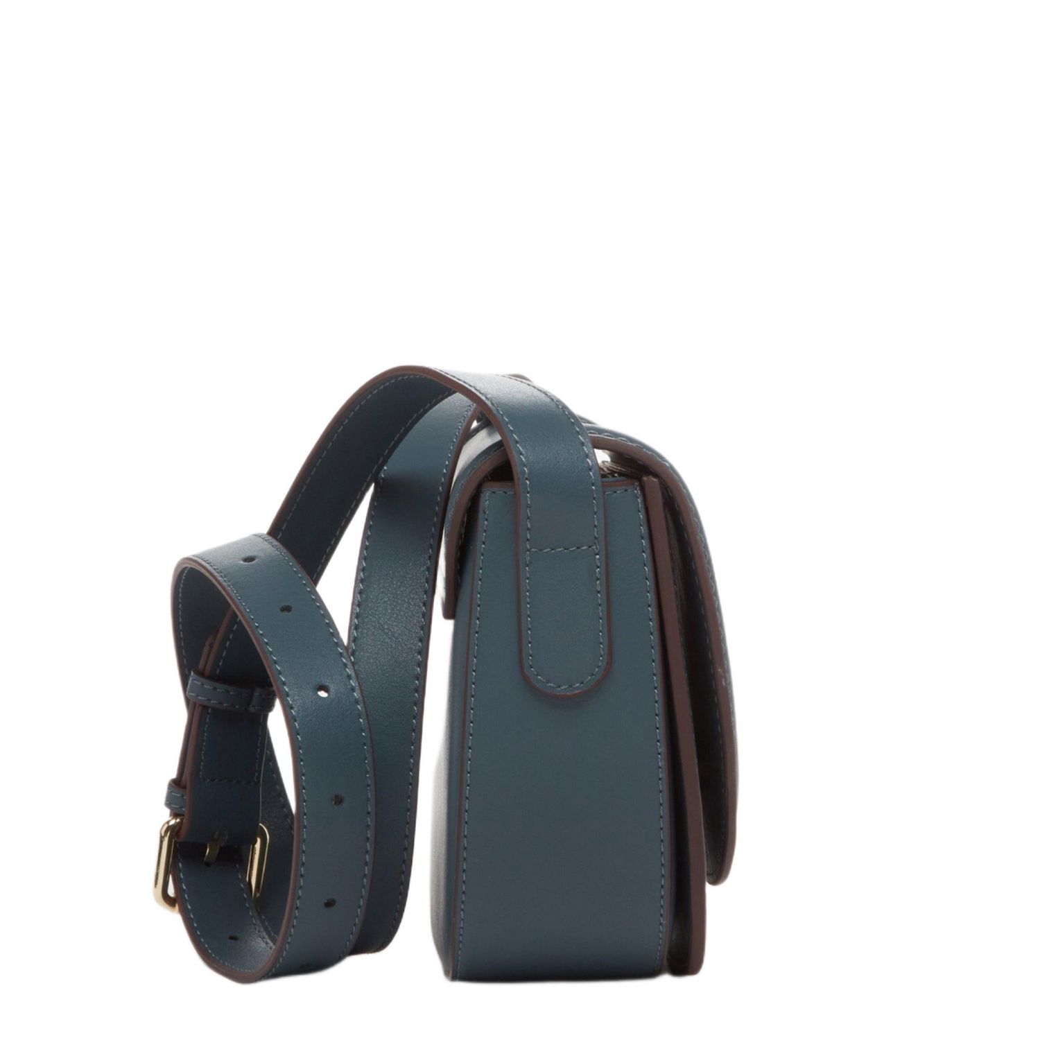 Small Leather Saddle Bag Crossbody Purse Casual Handbag