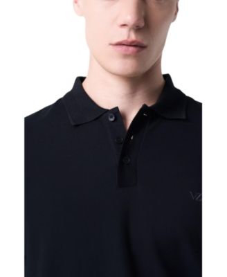 Men's semi-fit polo shirt with jacquard detail