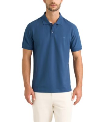 Men's semi-fit polo shirt with jacquard detail