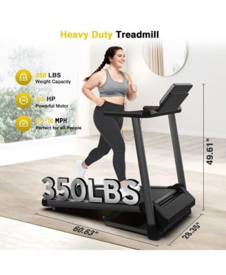 Folding Treadmill for Home with Incline, 350 lbs Capacity, Running Machine with Bluetooth Speaker
