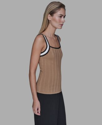 Women's Contrast Sleeveless Tank Top