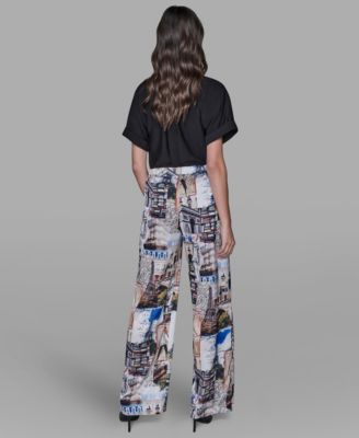 Women's City Scene Printed Pull-On Pants
