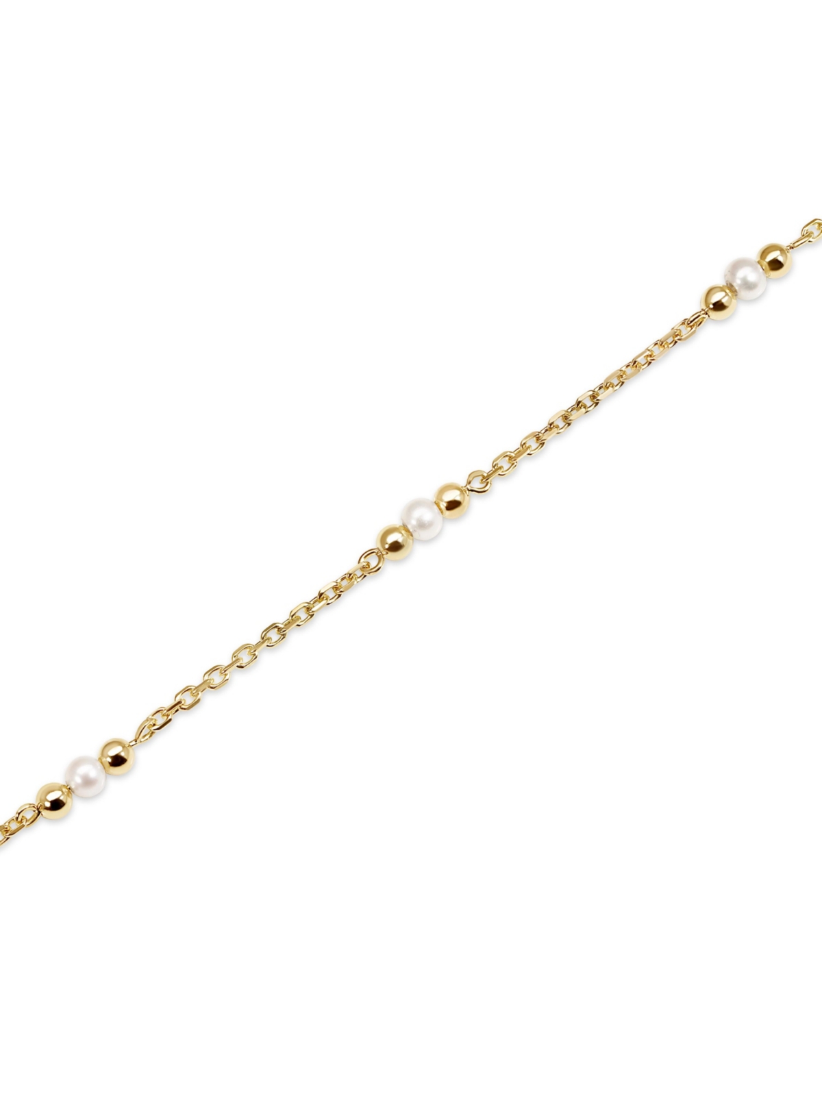 Devata Freshwater Pearl Chain Necklace in 14K Gold, 16 in adj to 18 in