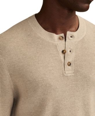 Men's Henley Pull-Over Sweater