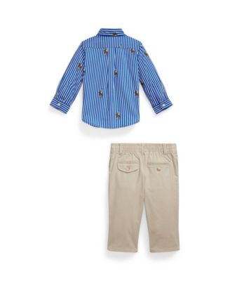Baby Boys' Long-Sleeve Shirt and Flex Abrasion Pants, 2-Piece Set