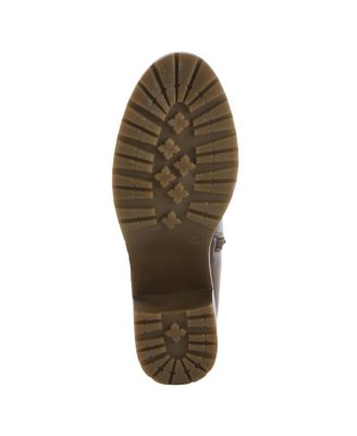 Women s IRIE Burnished Almond Toe Booties with Outside Zipper and Toggle Detail