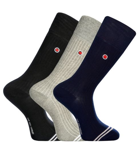 Носки для мужчин, 3 шт. — Love Sock Company, цвет: Чёрный / Светлый серый