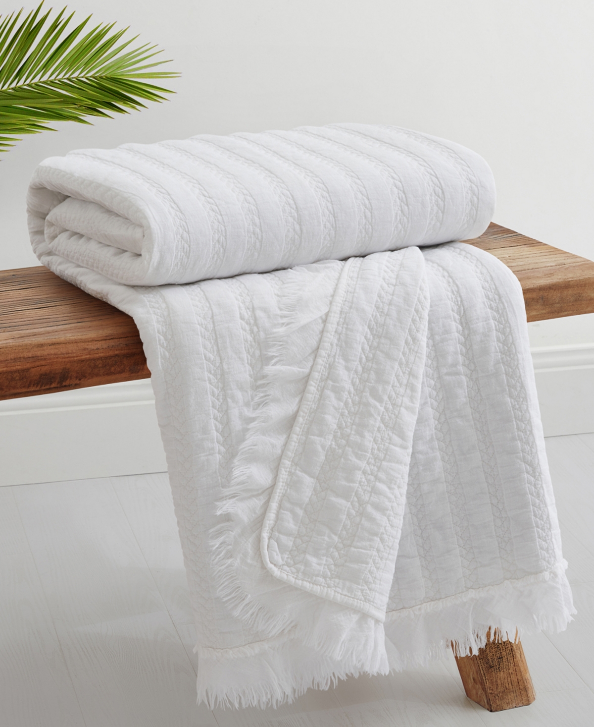 Levtex Wilhemina Stone Washed Quilted Throw, 50" x 60"