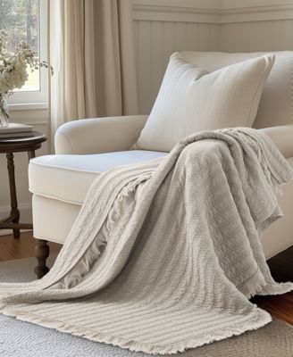 Wilhemina Stone Washed Quilted Throw, 50" x 60"