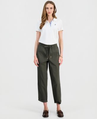 Jeans Women's Solid Cuffed Pull-On Pants