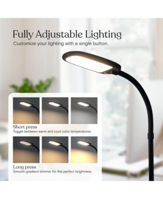 Litespan 53" Dimmable LED Reading Task Lamp with Height Adjustable Gooseneck