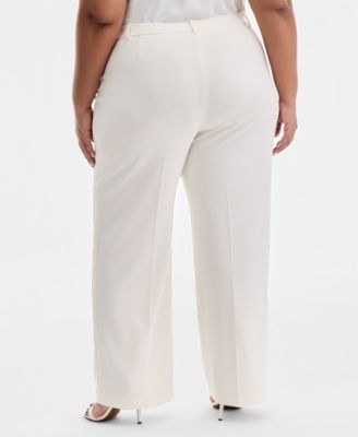 Plus Size Pull-On Flap-Pocket Pants