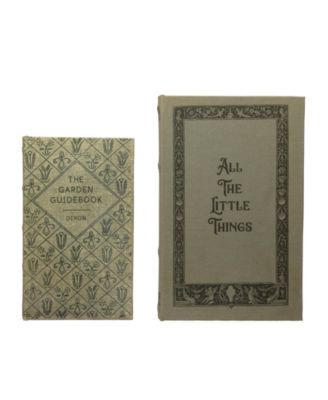 Set of 2 MDF & Canvas Book Storage Boxes