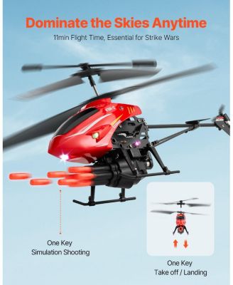 RC Helicopter, 2.4GHz Flying 3.5-Channel with Shooting Mode, Altitude Hold, LED Lights, Toy for Kids 14