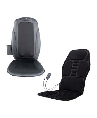 Shiatsu Chair Massager with Heat & Vibration + Cushion Mat Bundle
