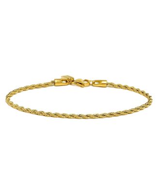 Rope Bracelet - 3mm - Gold - - Without Engraving