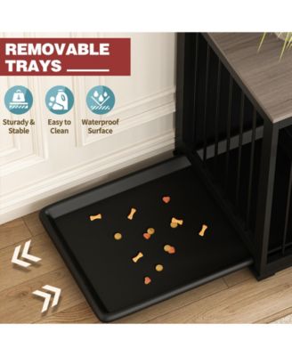 Dog Crate Furniture with Trays and Divider for Large Medium Dog