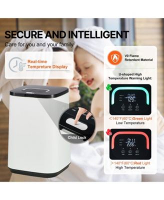 Towel Warmer for Bathroom, Large Bucket with Child Lock, Temp Indicator, 24H Timer & Auto Shut-Off, Fits 4 Towels, Blankets & Clothes