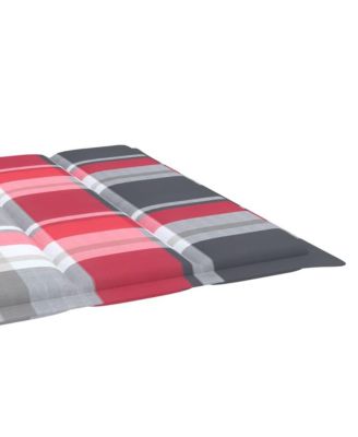 Patio Sunlounger Red Solid Acacia wood Large Adjustable Footrests